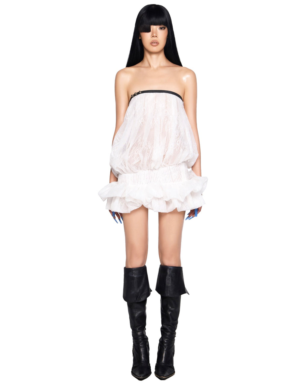 Lsoul Noir Lace Bubble Dress